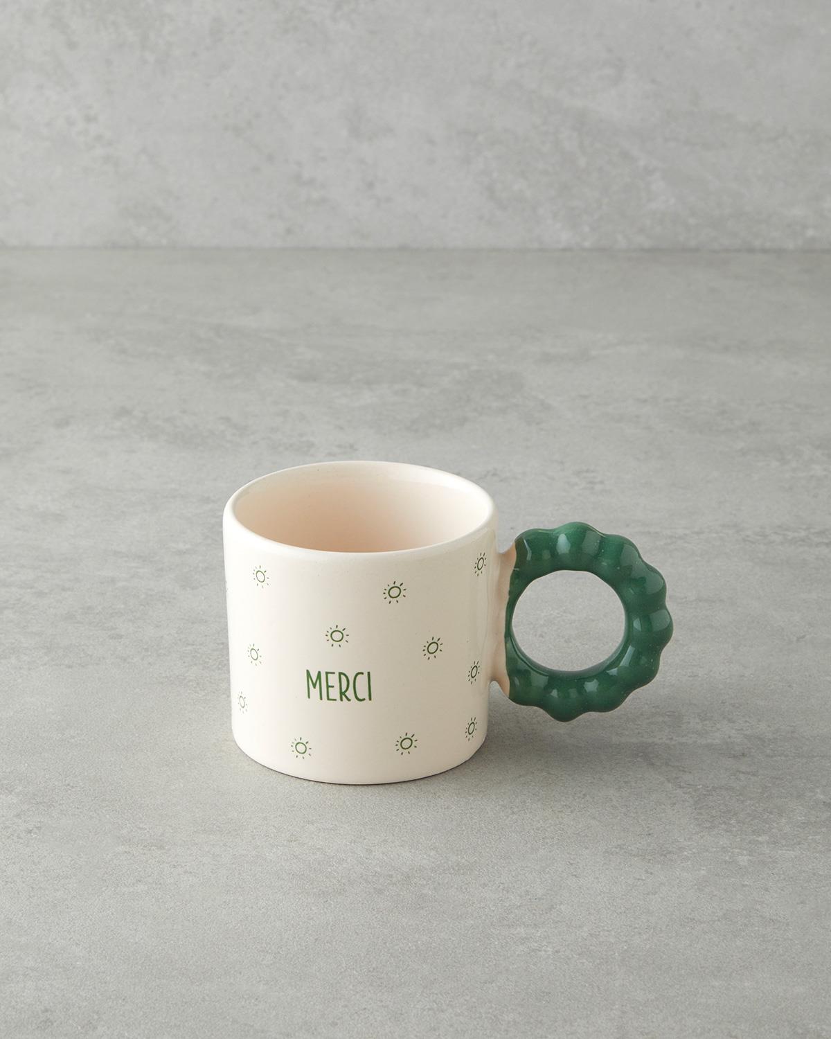 Merci Seramik Kupa 260 ml Yeşil