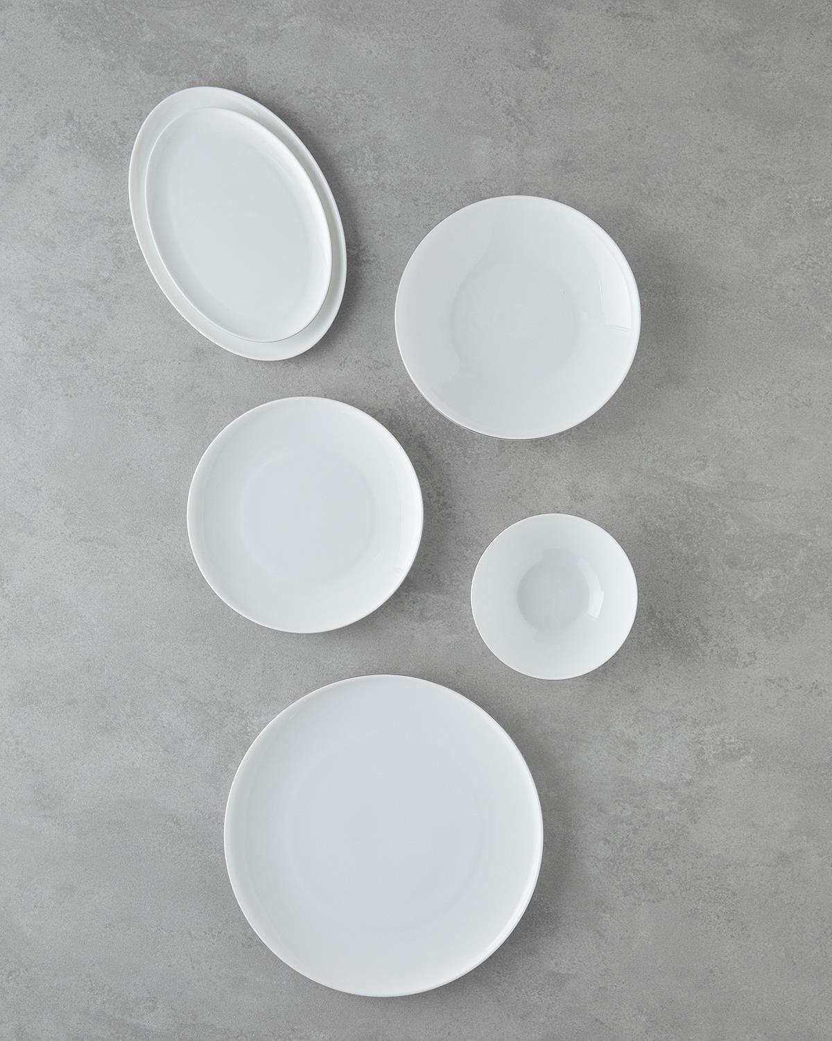 Milano Bone Porselen Yemek Takımı 27 Parça 6 Kişilik Silver