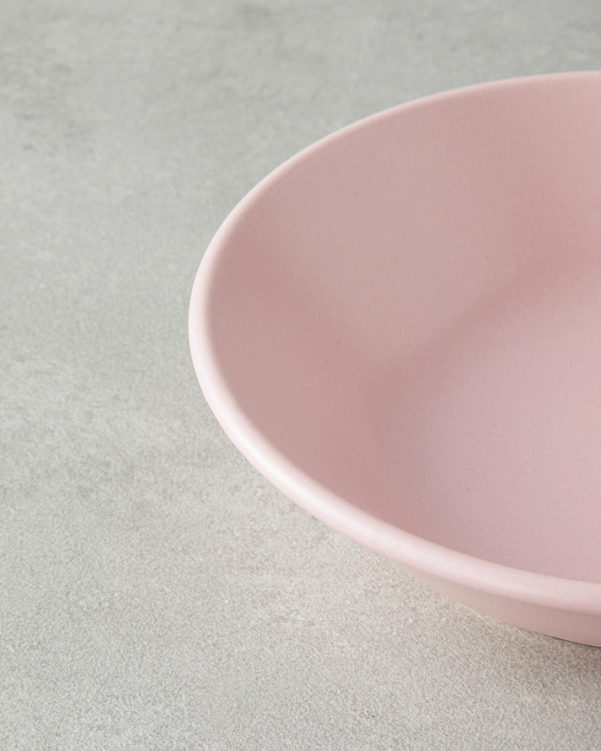 Mile Seramik Çukur Tabak 18 cm Pembe