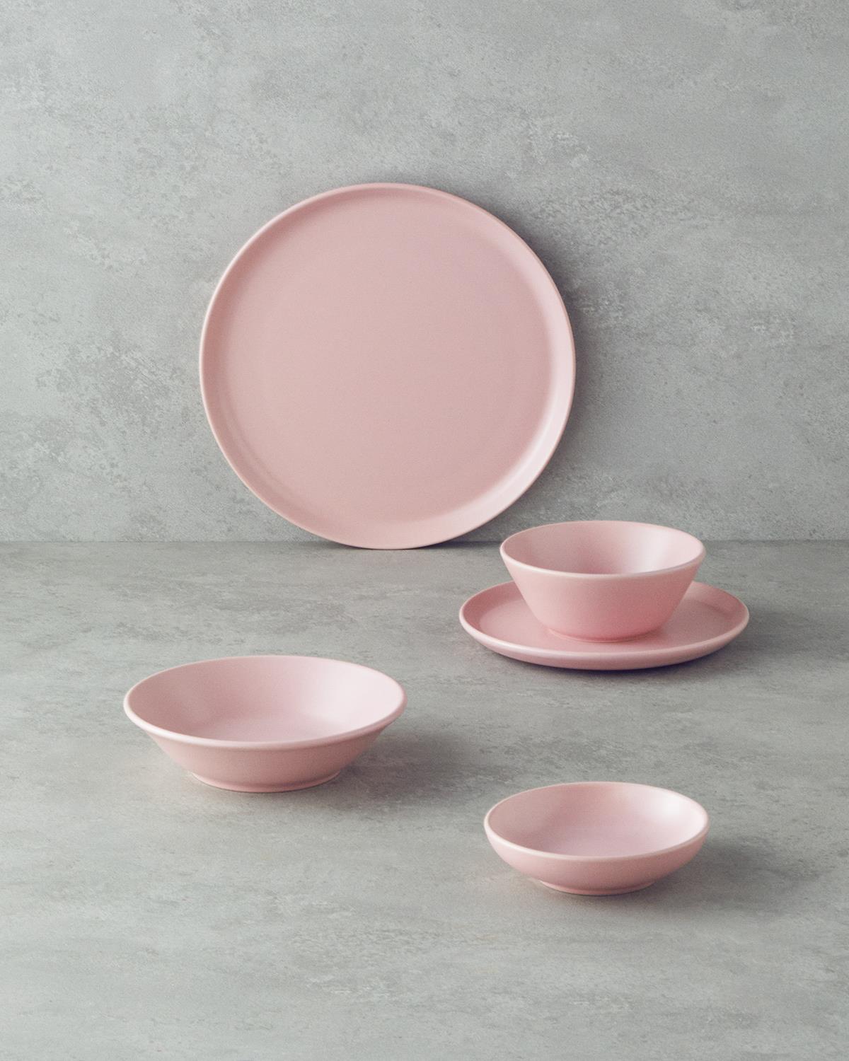 Mile Seramik Çukur Tabak 18 cm Pembe