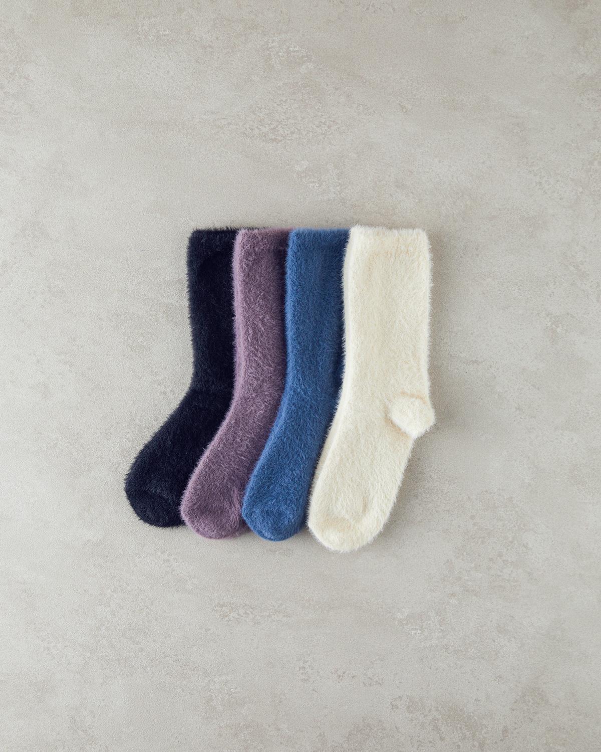 Miny Kadın Peluş Çorap Mürdüm