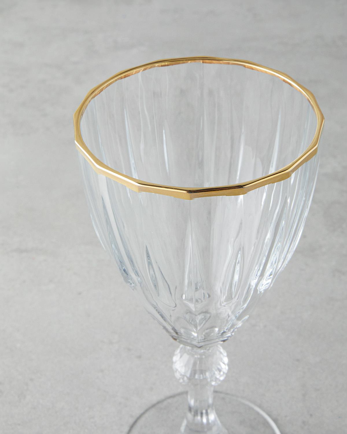 Mirage Cam 3'lü Kadeh 240 ml Şeffaf-Gold