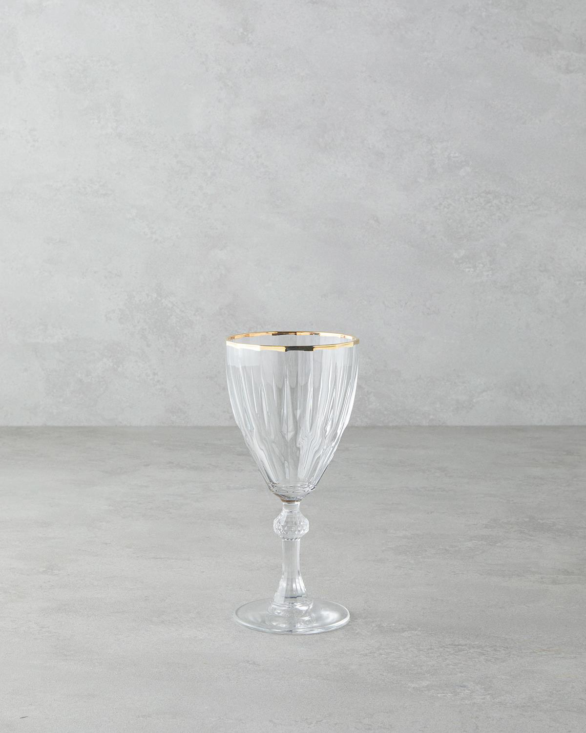 Mirage Cam 3'lü Kadeh 240 ml Şeffaf-Gold