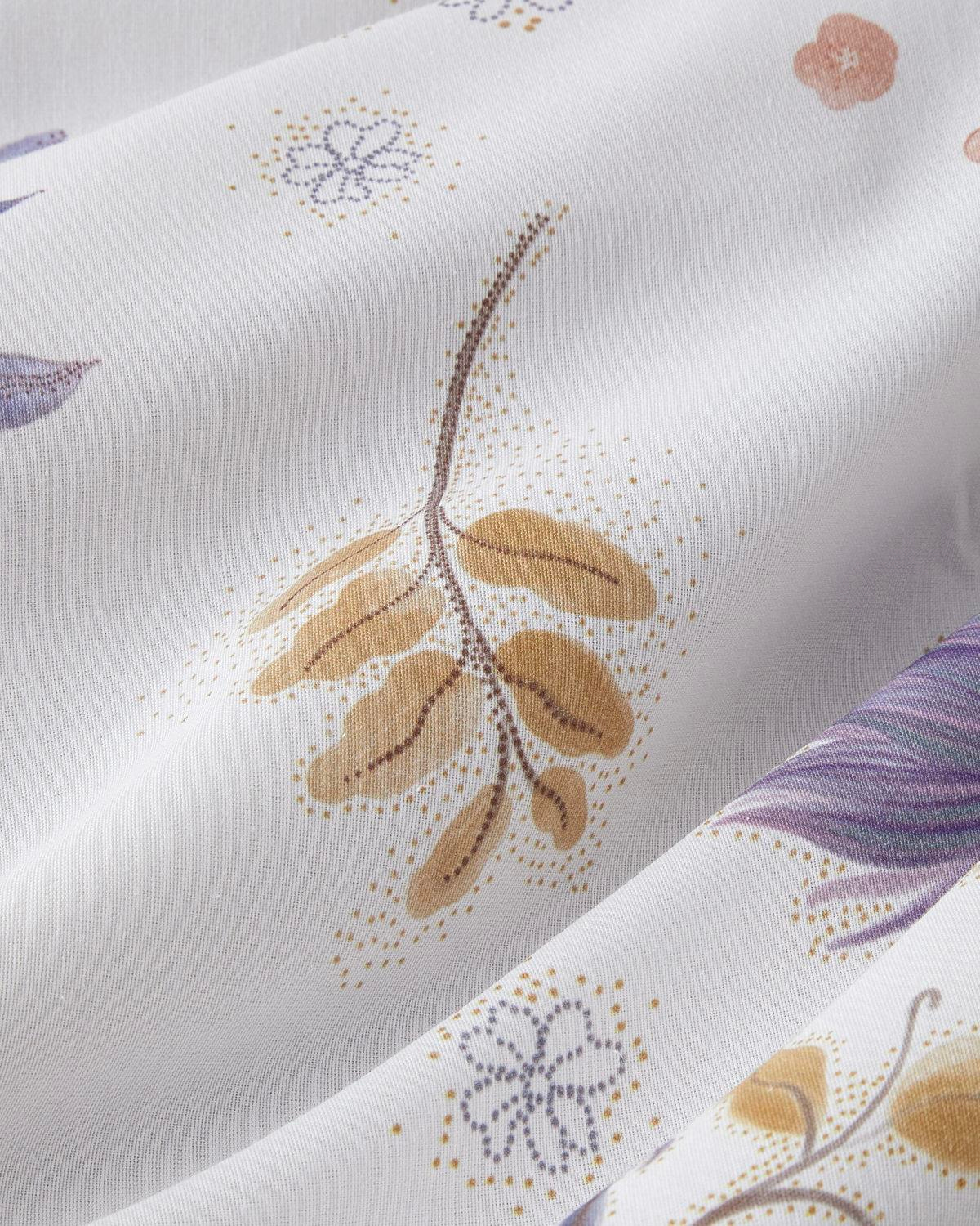 Misty Dream Dijital Baskılı Kolay Ütülenir  Çift Kişilik Nevresim Takımı 200x220 cm Mor