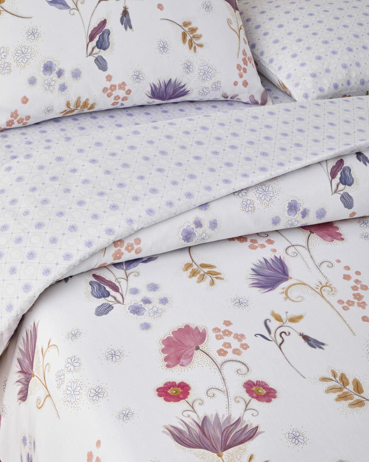 Misty Dream Dijital Baskılı Kolay Ütülenir  Tek Kişilik Nevresim Takımı 160x220 cm Mor