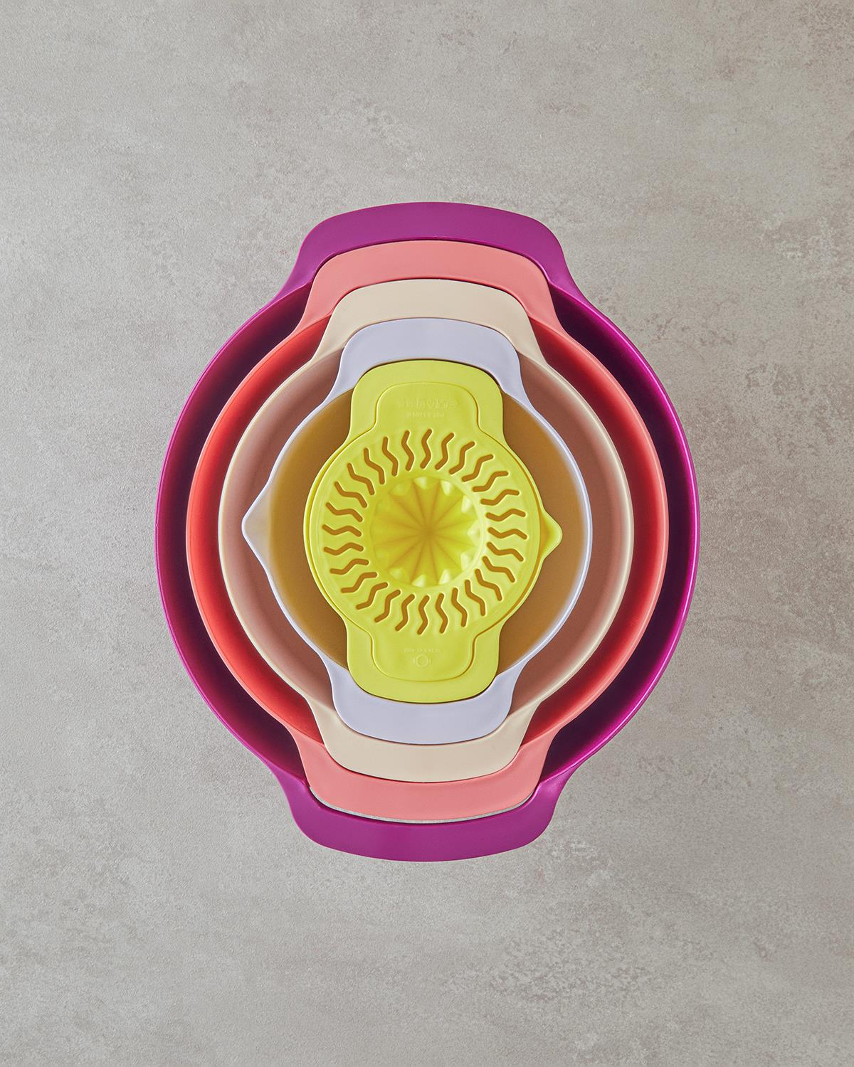Mix Me Plastik 5 Parça Karıştırma Kabı 32 cm Renkli