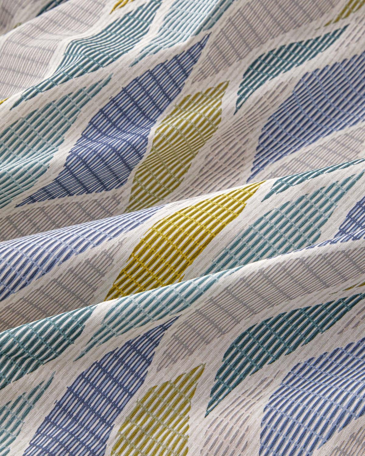 Modern Braid Kolay Ütülenir Tek Kişilik Nevresim Takımı 160x220 cm Yeşil-Mavi