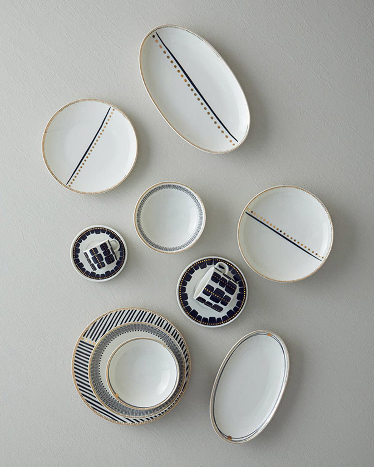 Modern Detail Bone Porselen Çukur Yemek Tabağı 20 cm Siyah