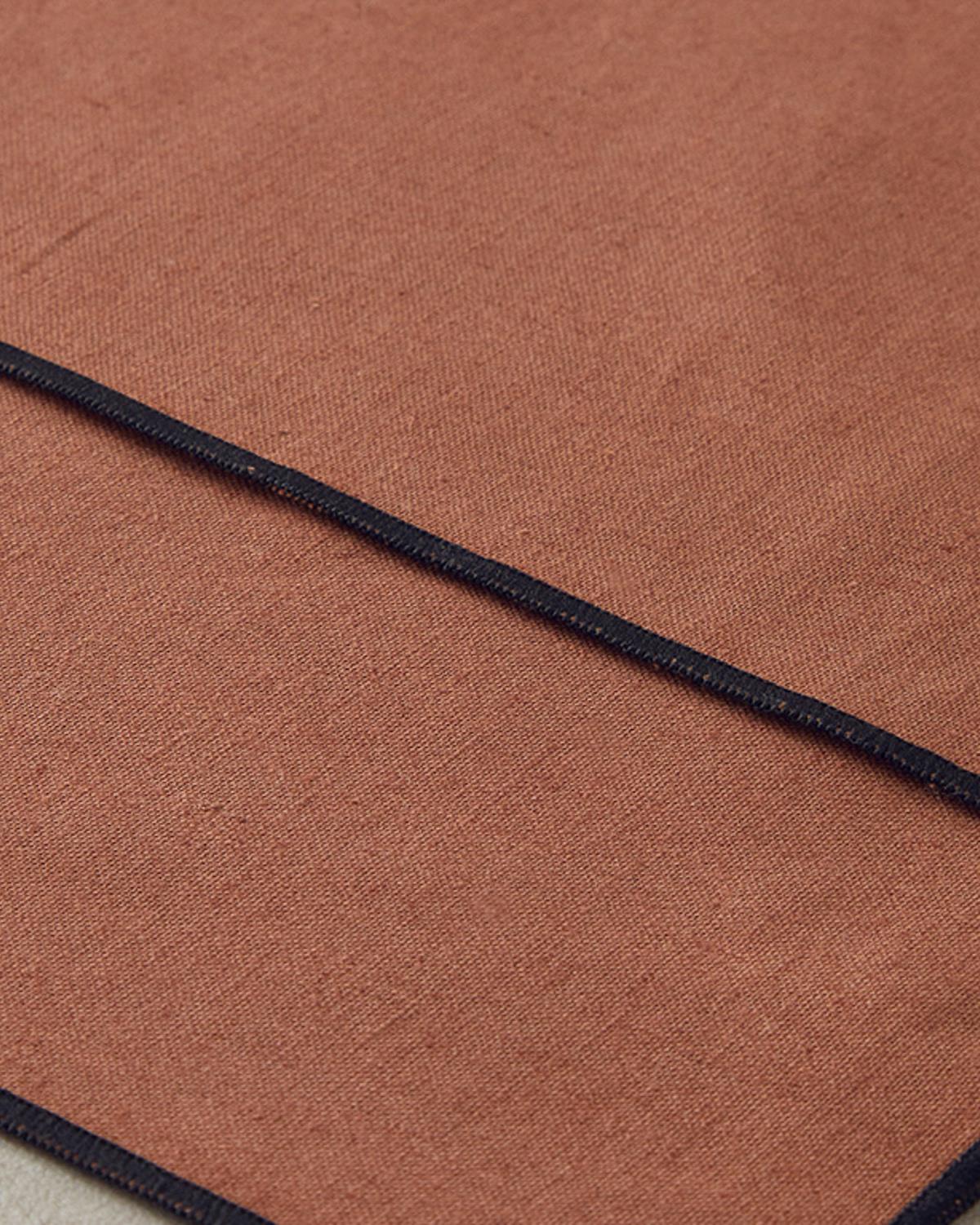 Modern Linen Pamuk 2'li Misafir Peçetesi Terracotta