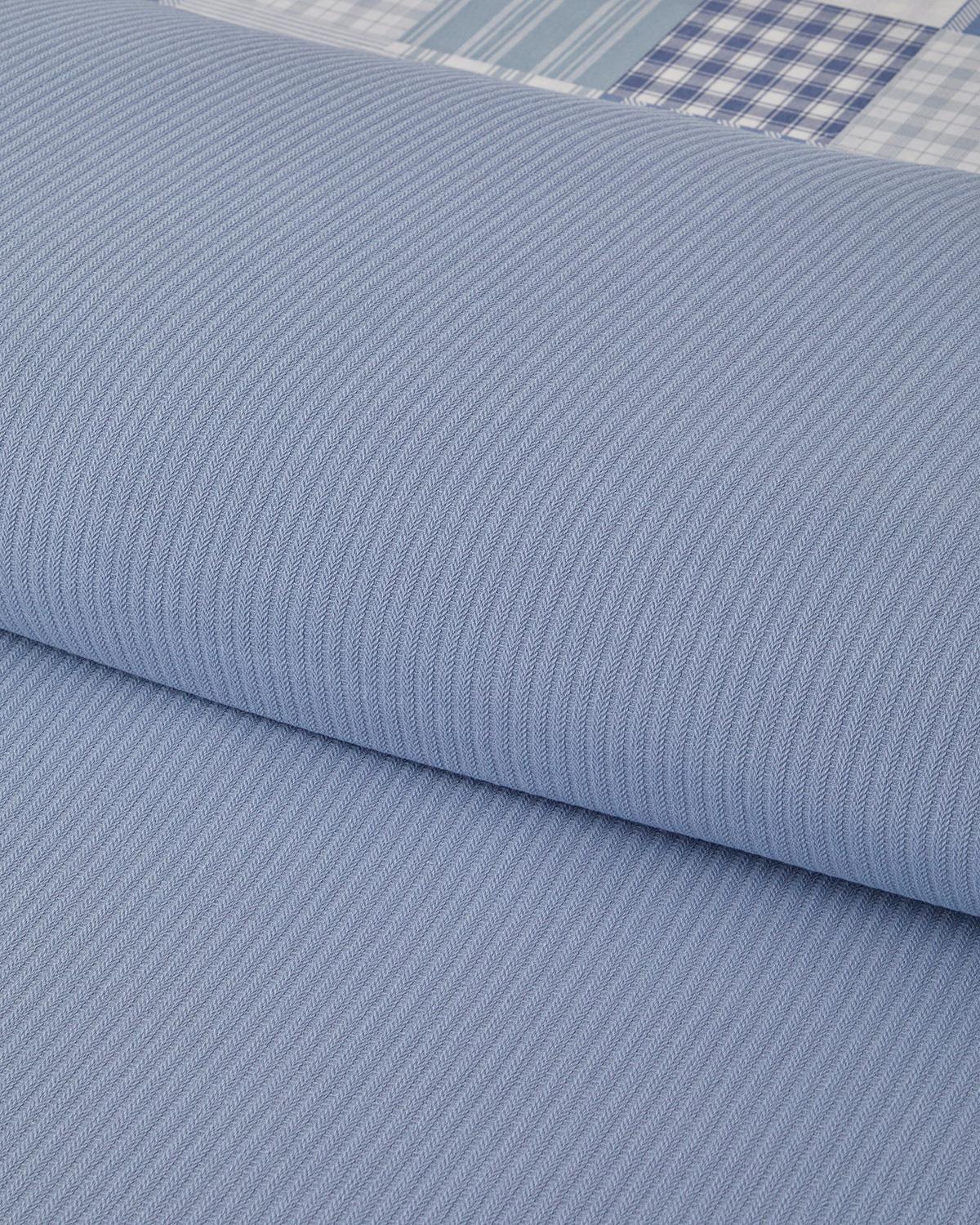 Modern Plaids Soft Tek Kişilik Pike Takımı 150x220 cm Mavi