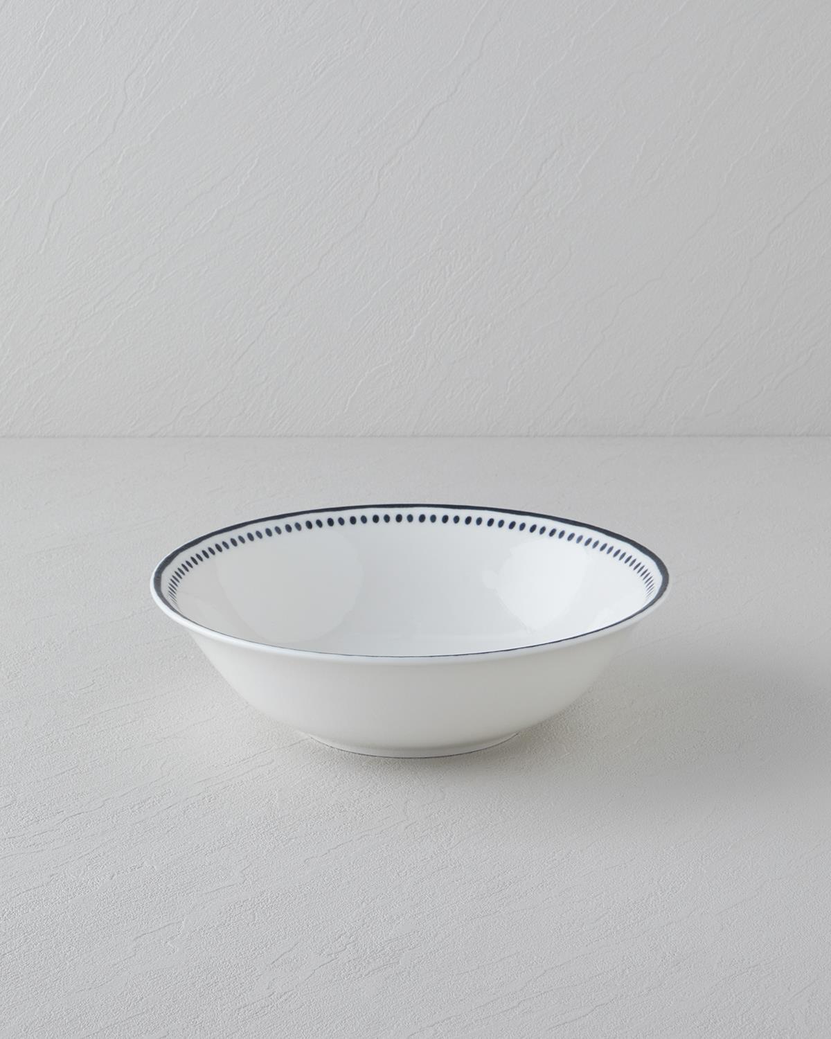 Monarch Porselen Kase 23 cm Siyah - Beyaz