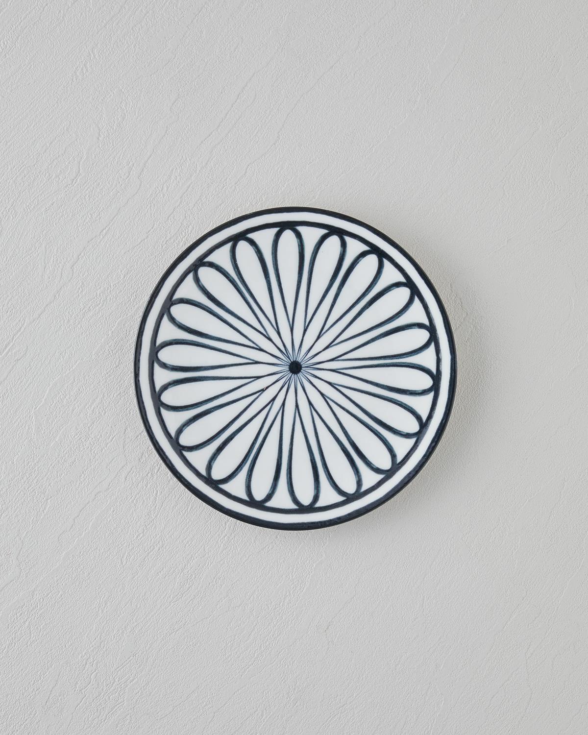 Monarch Porselen Pasta Tabağı 19 cm Siyah - Beyaz