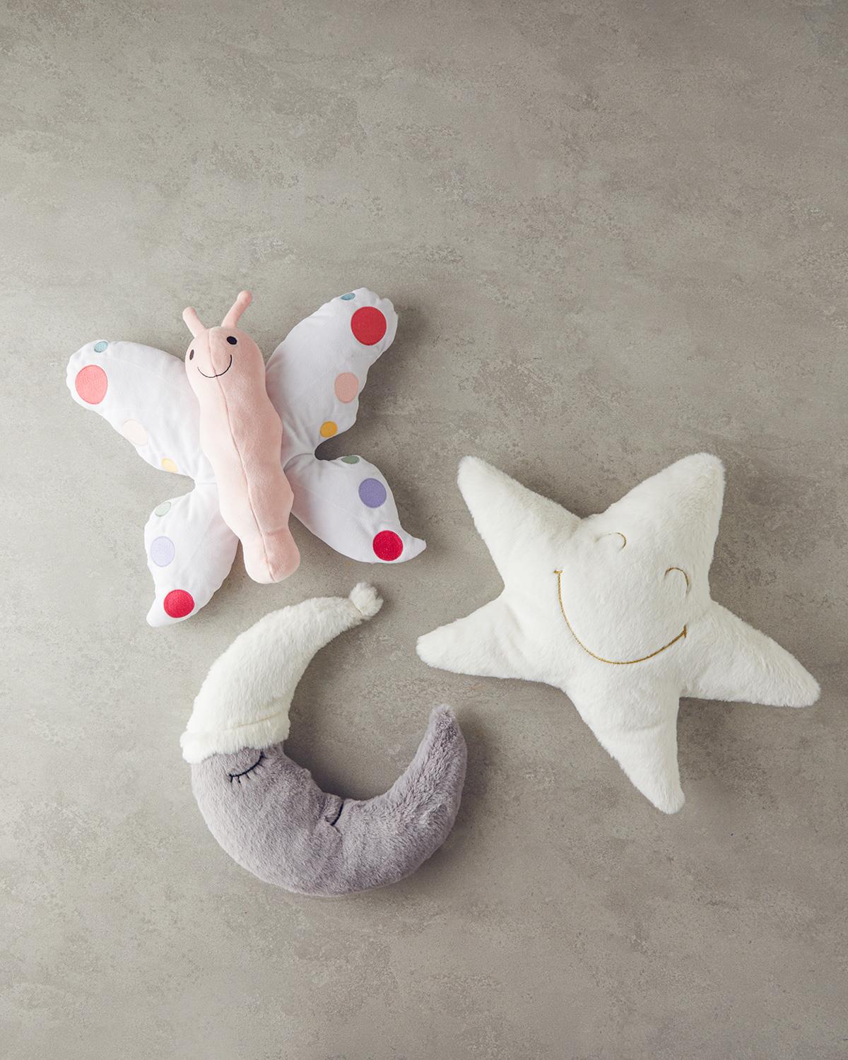 Moon Bebe Dekoratif Kırlent 28 cm Gri