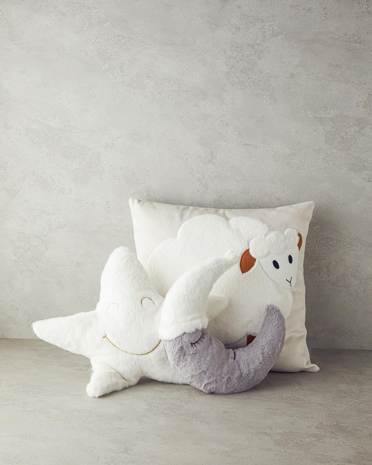 Moon Bebe Dekoratif Kırlent 28 cm Gri