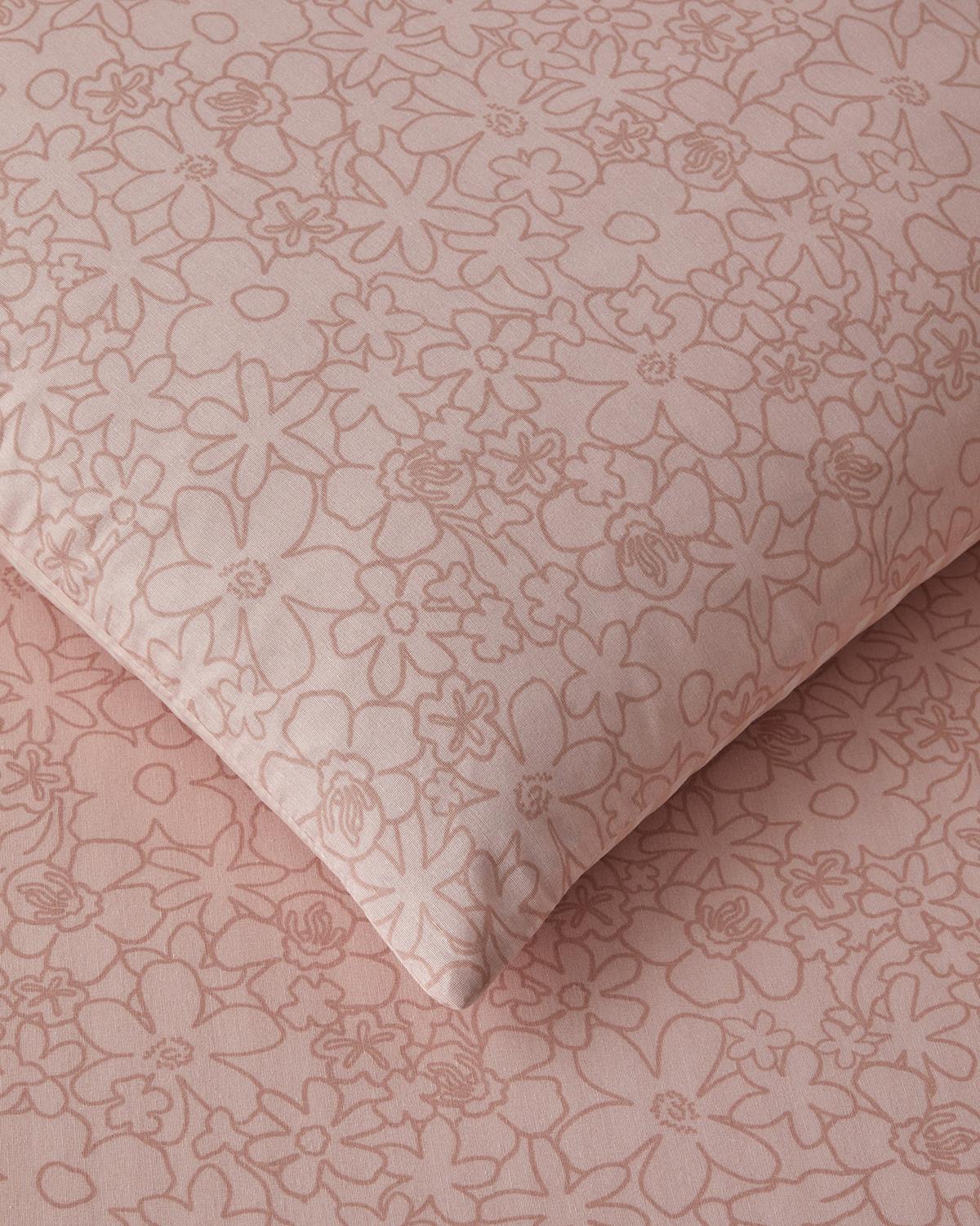 Mosaic Blossom Kolay Ütülenir Çift Kişilik Nevresim Takımı 200x220 cm Pembe