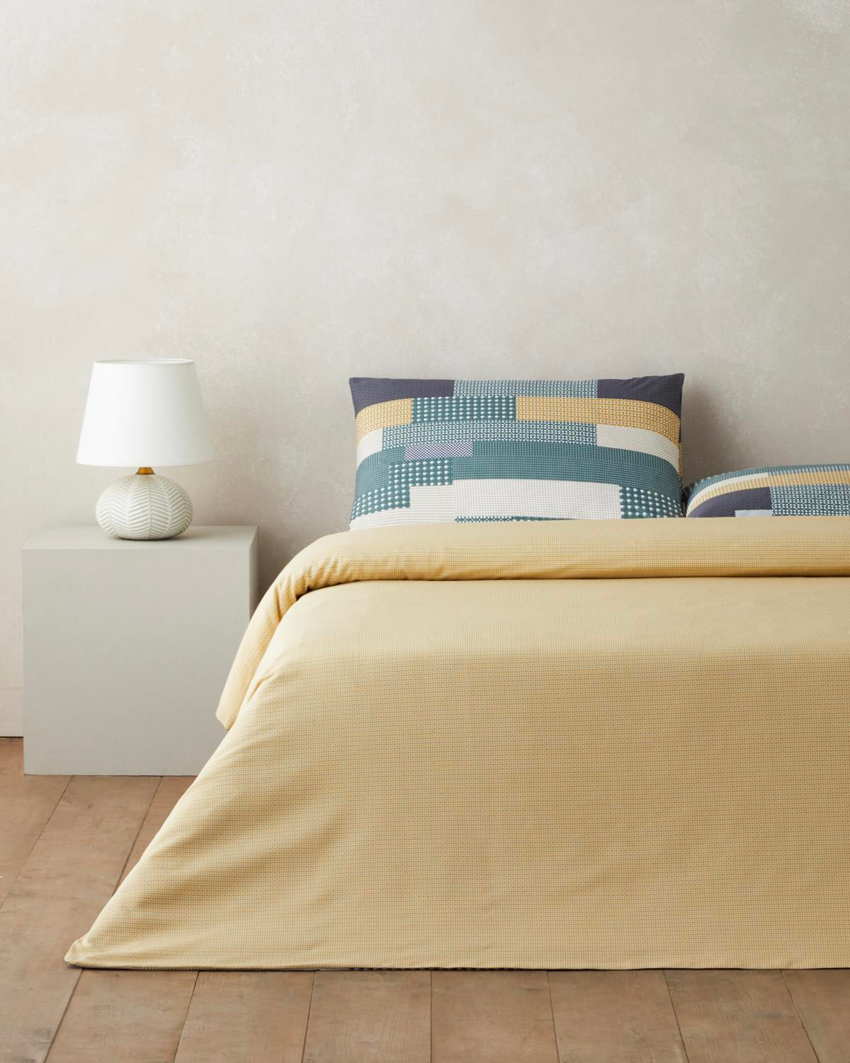 Mosaicca Kolay Ütülenir Çift Kişilik Nevresim Seti 200x220 cm Hardal-Yeşil