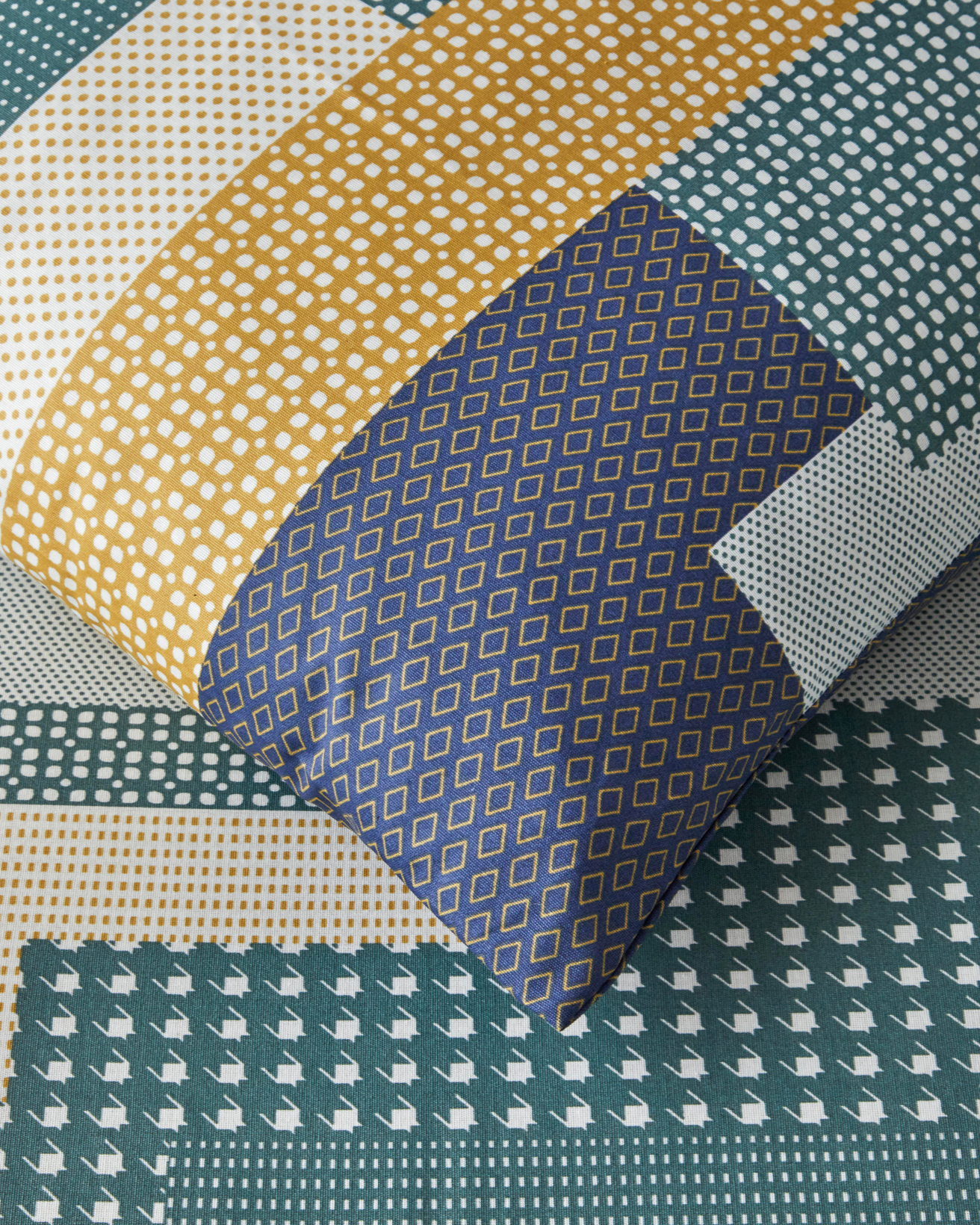 Mosaicca Kolay Ütülenir Tek Kişilik Nevresim Seti 160x220 cm Hardal-Yeşil