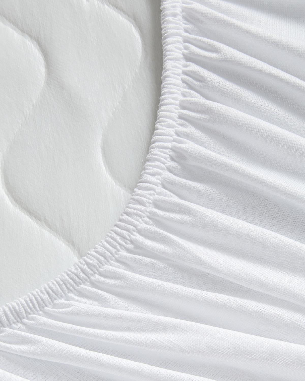 Napline Pamuklu Kapitoneli Sıvı Geçirmez Çift Kişilik Alez 160x200 cm Beyaz