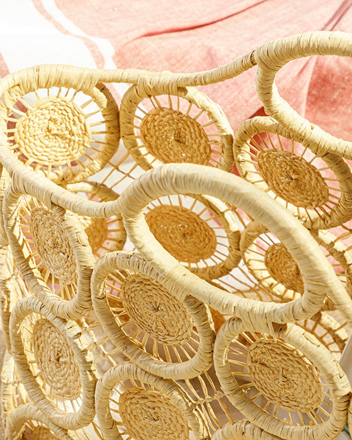 Nature Straw Hasır El İşi Hasır Çanta 58* Bej