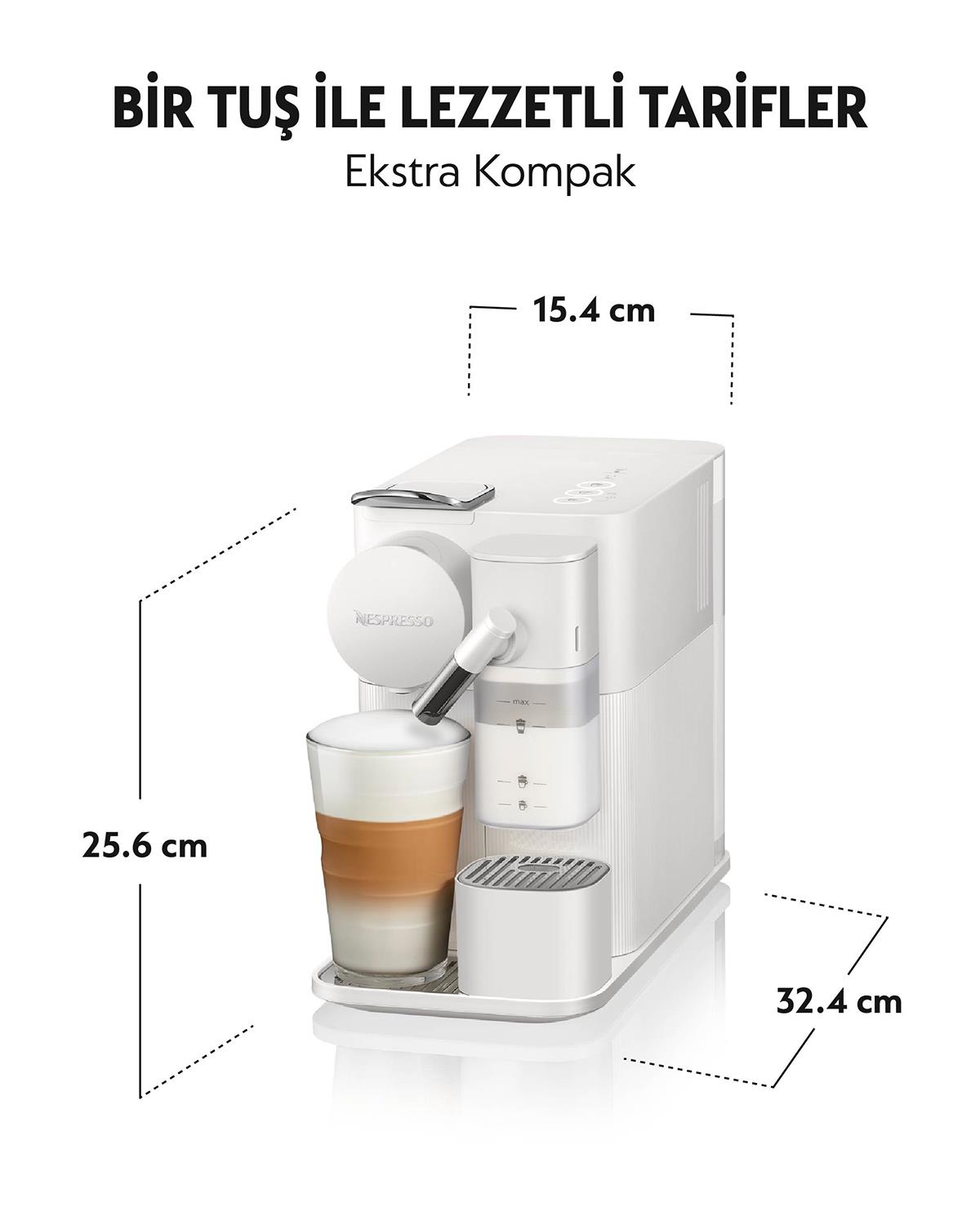 Nespresso F121 Latissima One Süt Çözümlü Espresso Makinesi Beyaz