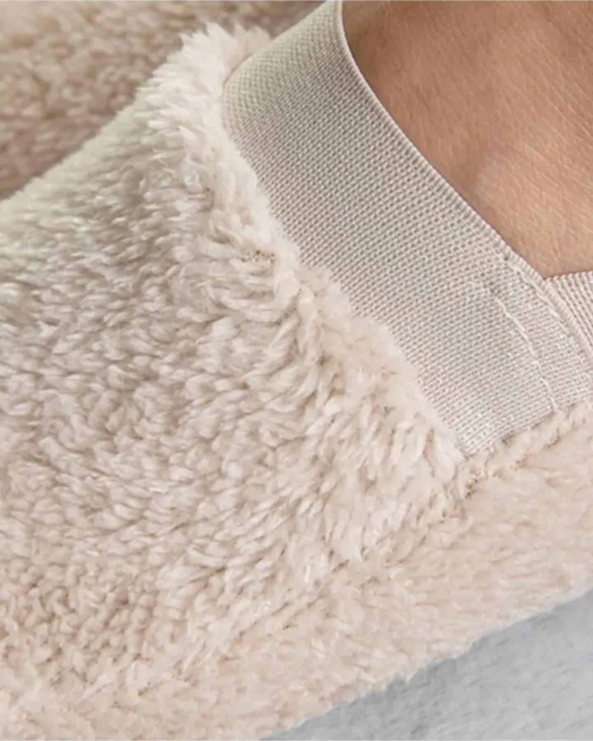 New Soft Kadın Peluş Çorap Ekru