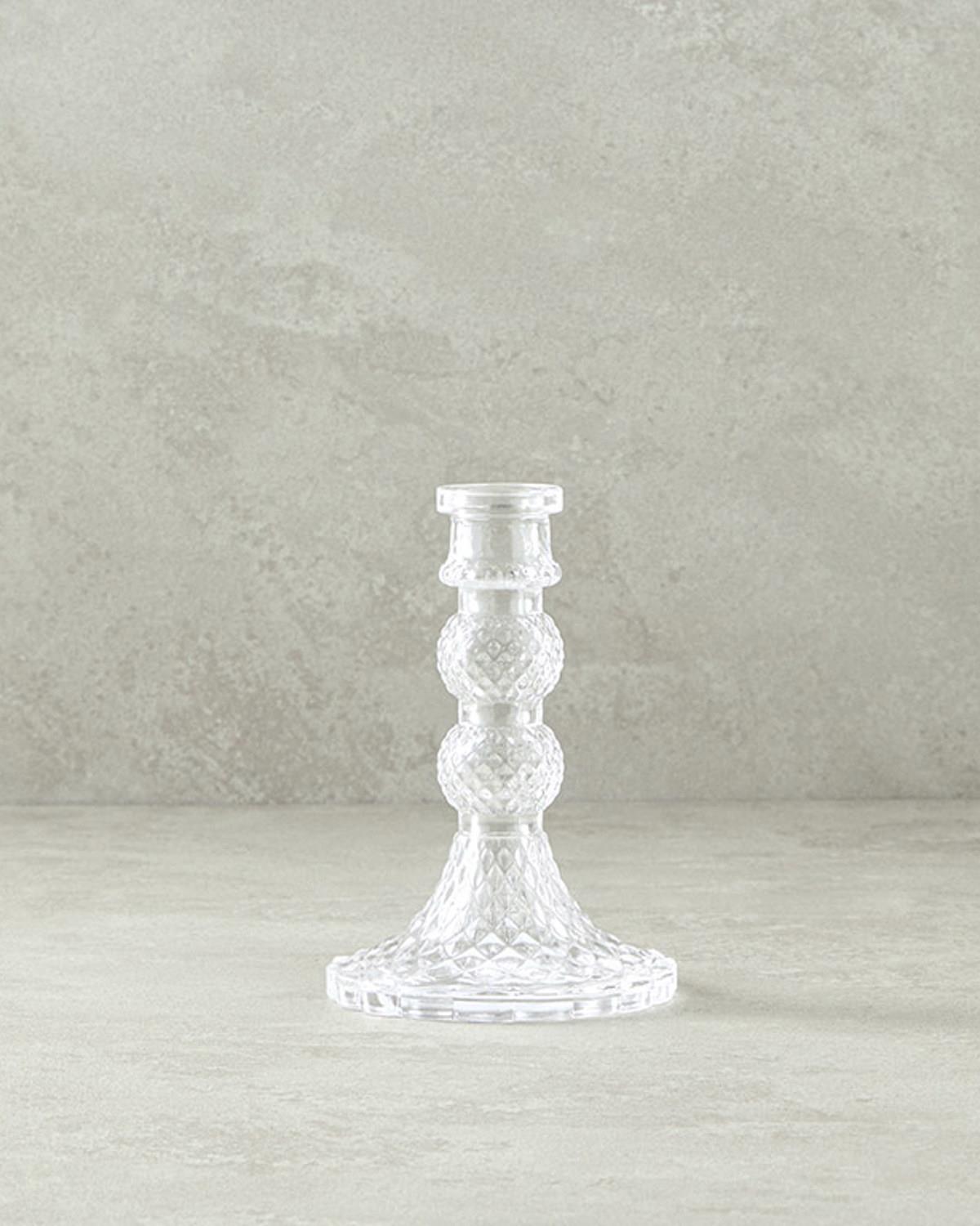 Nora Cam Şamdan 14,5 cm Şeffaf