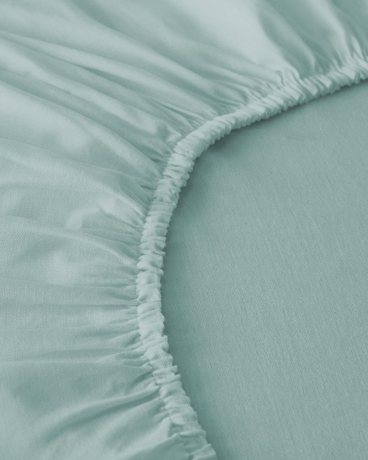 Novella Premium Soft Cotton Çift Kişilik Lastikli Çarşaf 160x200 cm Açık Mavi