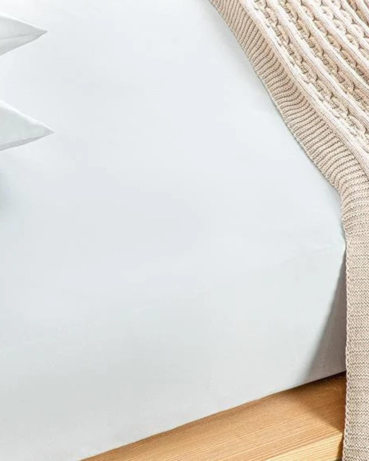 Novella Premium Soft Cotton Tek Kişilik Lastikli Çarşaf Takımı Beyaz
