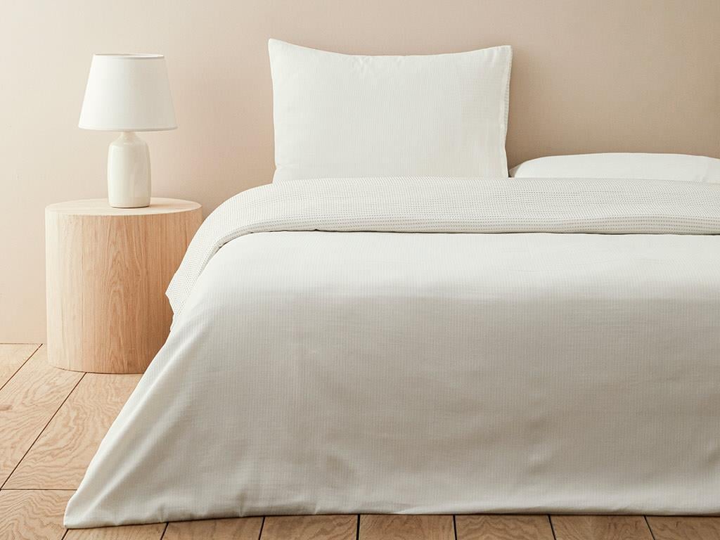 Ode Şönil İplikli İpliği Boyalı King Size Nevresim Takımı Bej