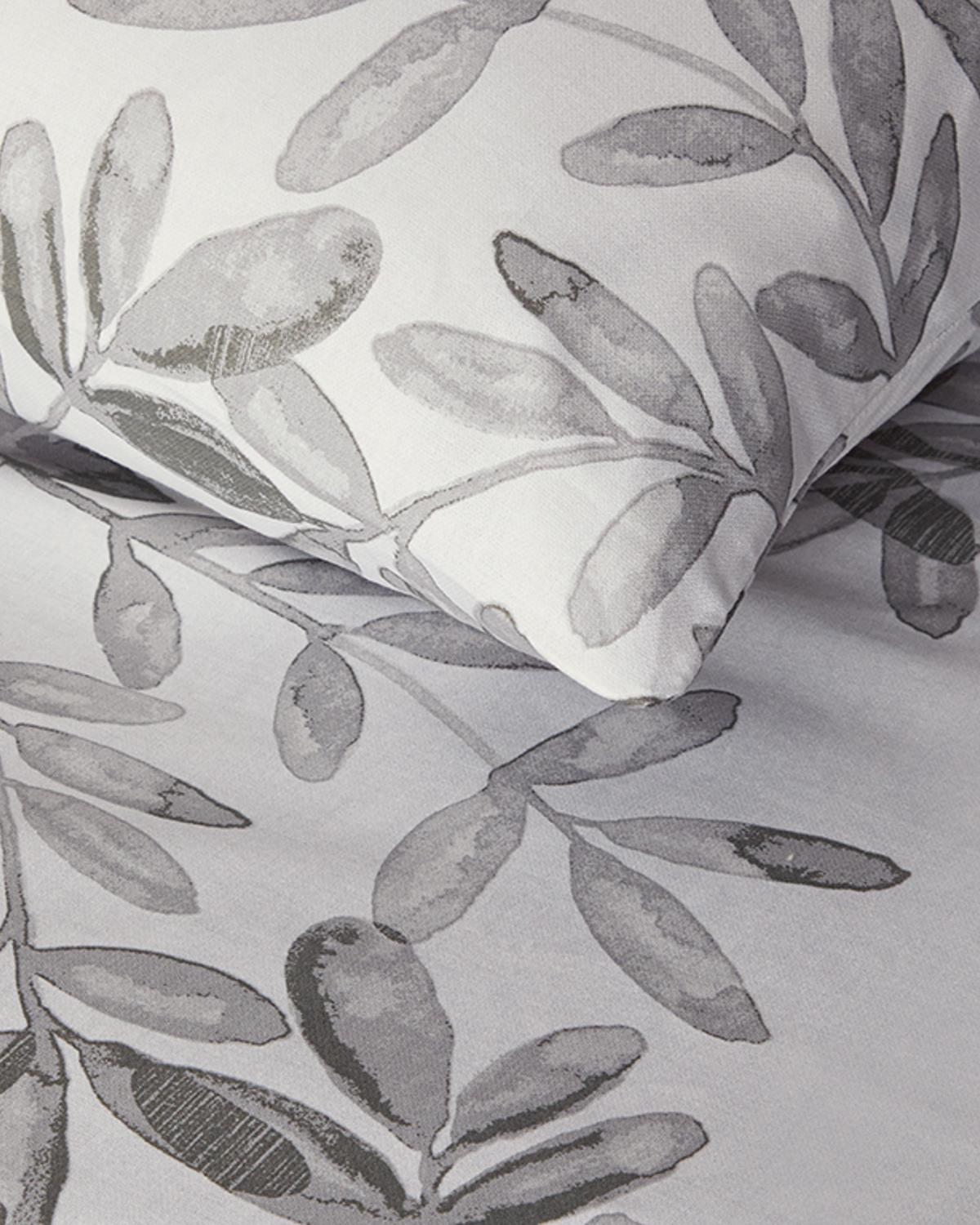 Olive Twig Krep Çift Kişilik Nevresim Takımı Zeytin Yeşili