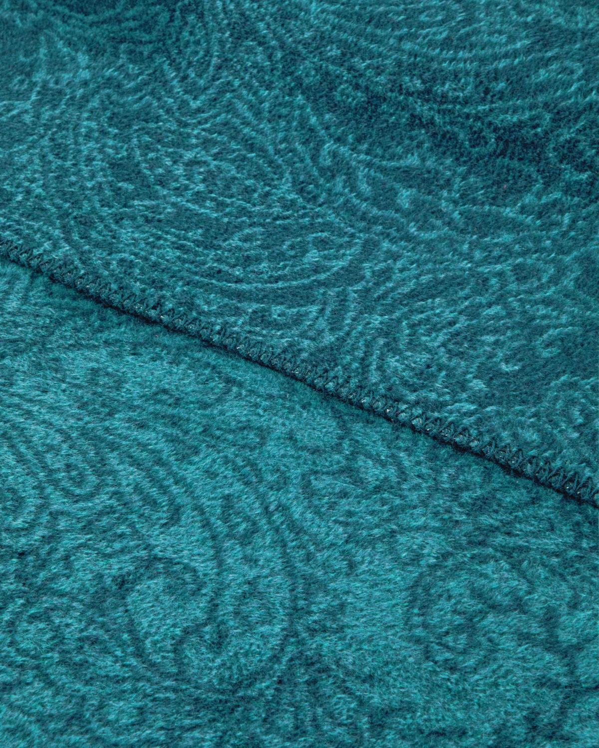 Paisley Dream Pamuklu Çift Kişilik Battaniye 200x220 cm Koyu Yeşil