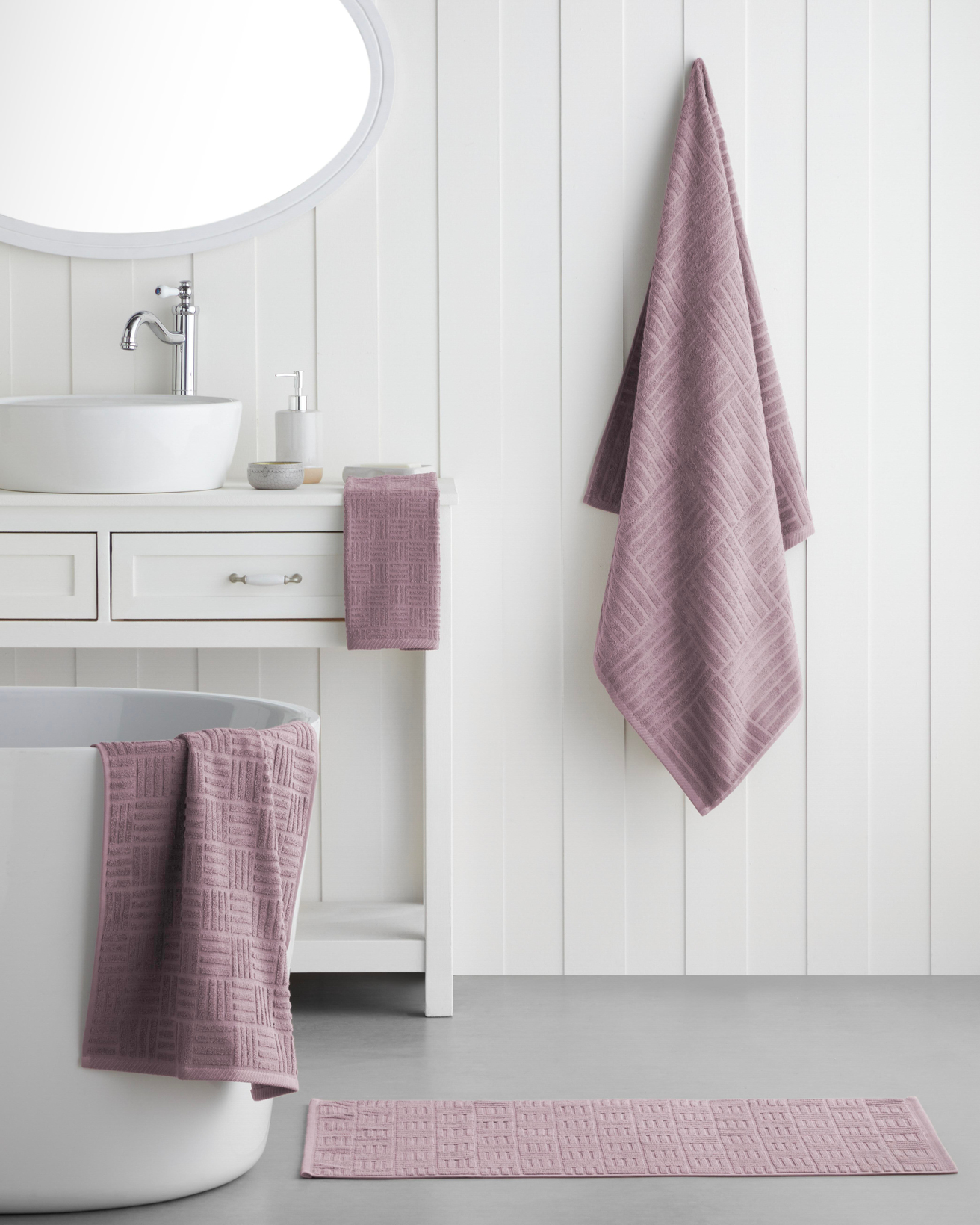 Panera Pamuk Banyo Havlusu 90x150 cm Mor