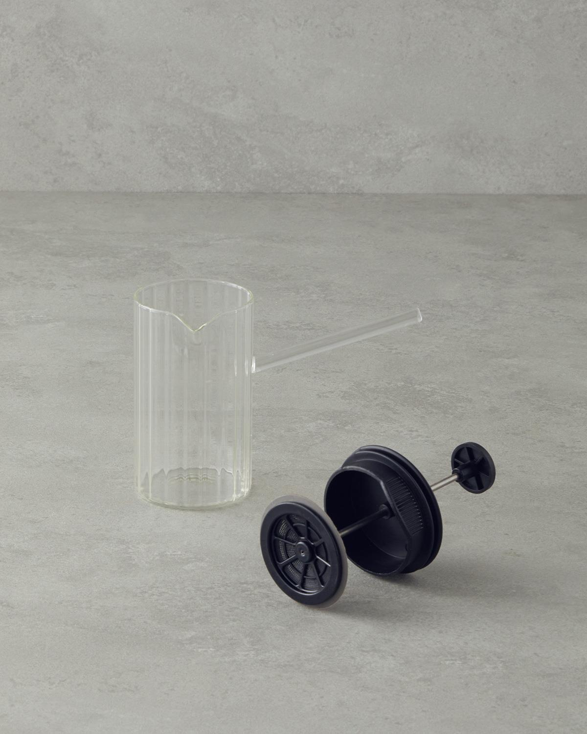 Pansy Borosilikat French Press 400 ml Siyah