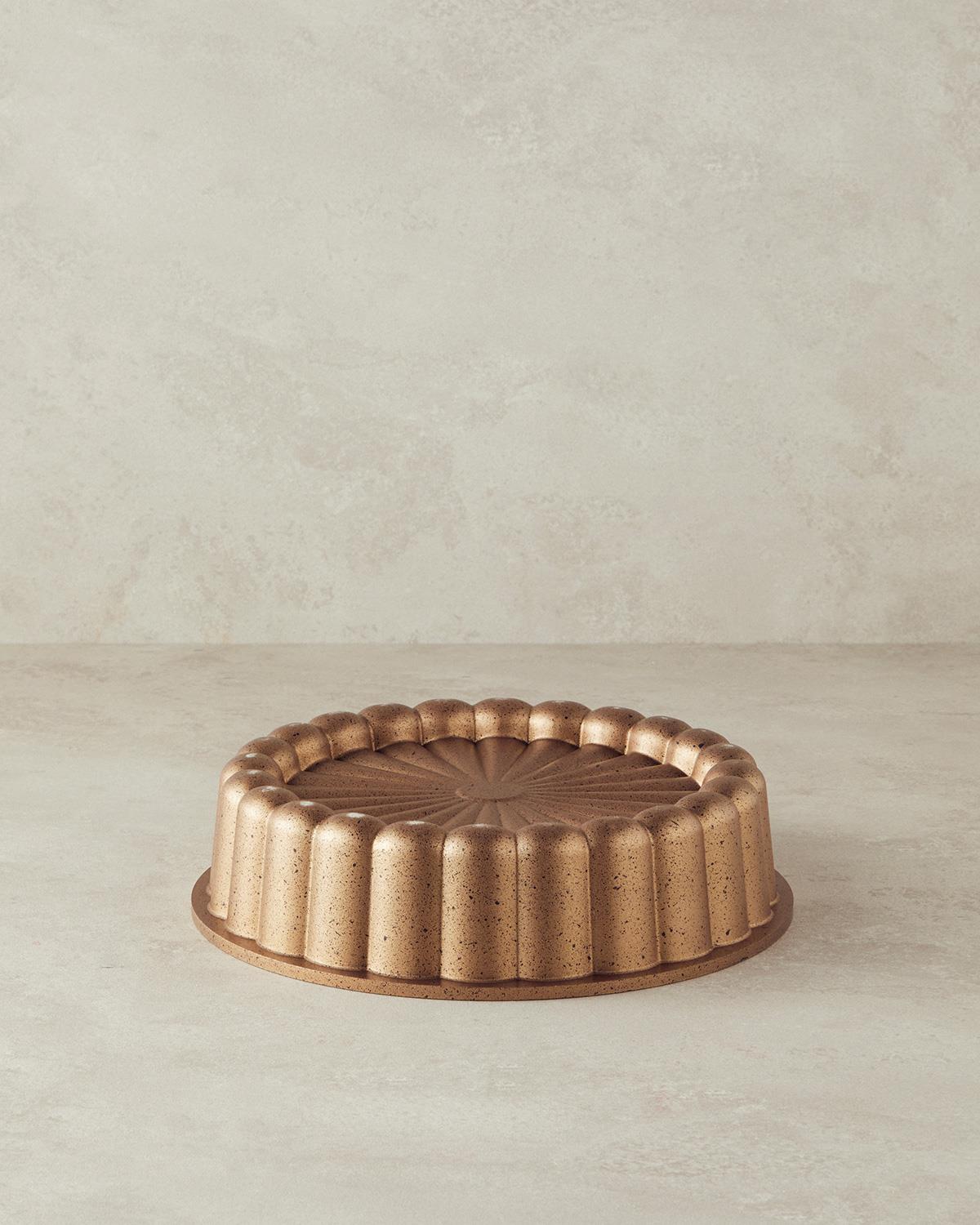 Patisserie Lena Alüminyum Döküm Kek Kalıbı Gold