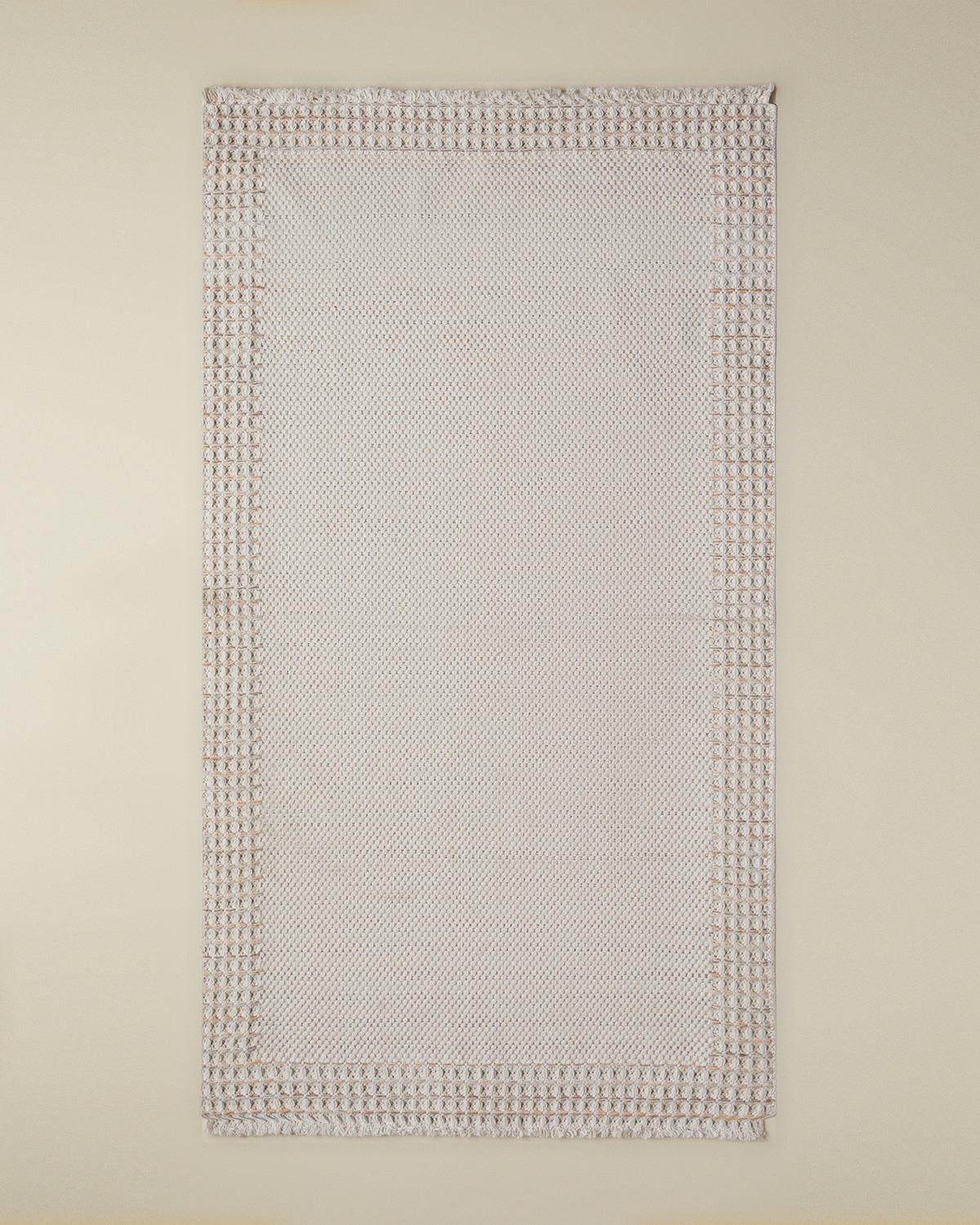 Pearly Pamuklu Dokuma Kilim 80x150 cm Turuncu-Ekru-Bej