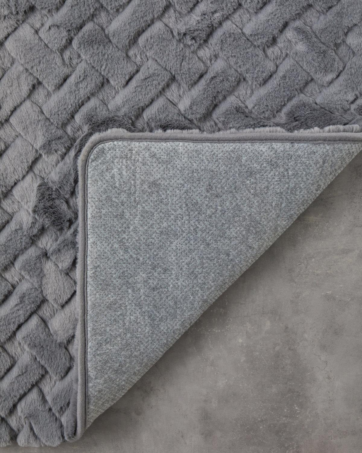 Peggy Peluş Halı 120x180 cm Gri