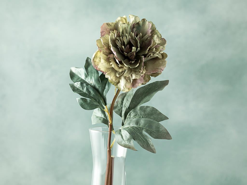 Peony Dream Tek Dal Yapay Çiçek Yeşil