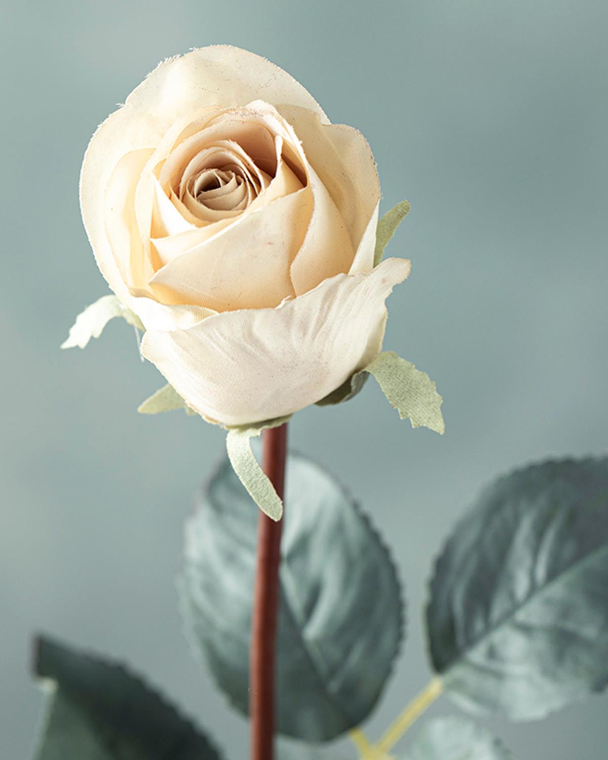 Petit Roses Tek Dal Yapay Çiçek Beyaz