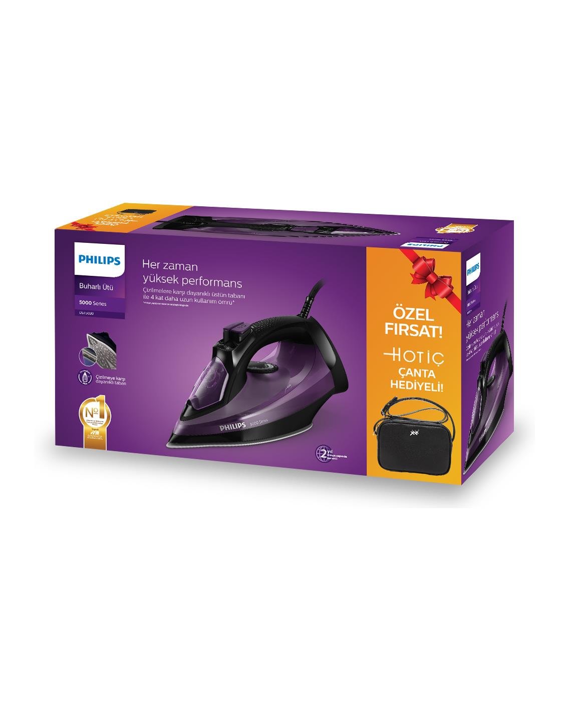 Philips 5000 Serisi DST5030/80 2400 W Buharlı Ütü + Omuz Çantası
