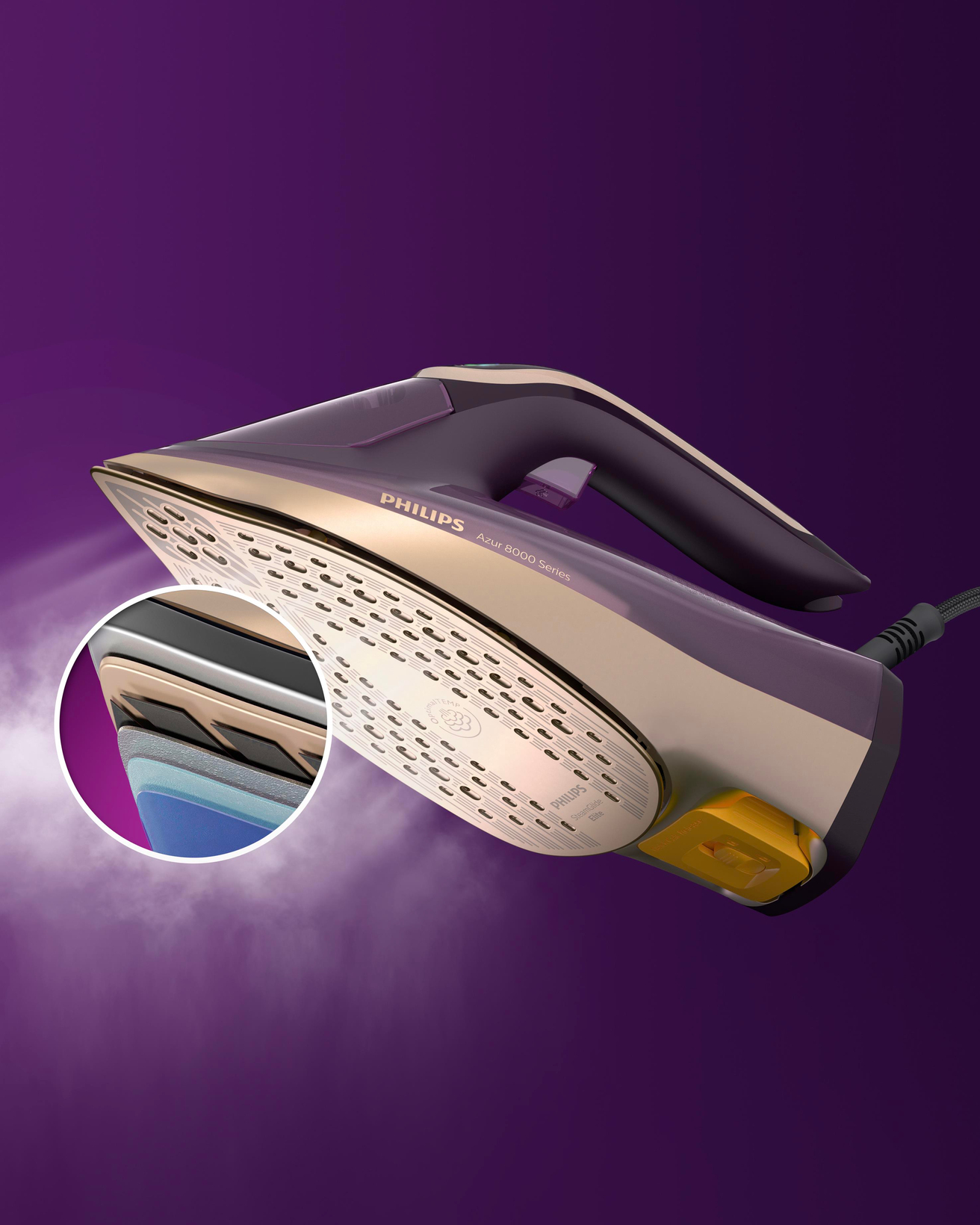 Philips Azur 8000 Serisi 3000W DST8040/30 Buharlı Ütü Mor