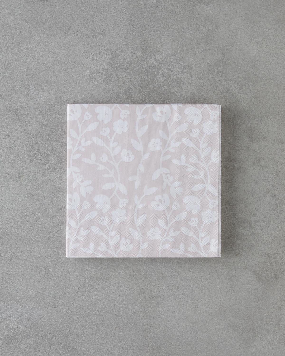 Pinklet 20'li Kağıt Peçete 33x33 cm Pembe-Beyaz