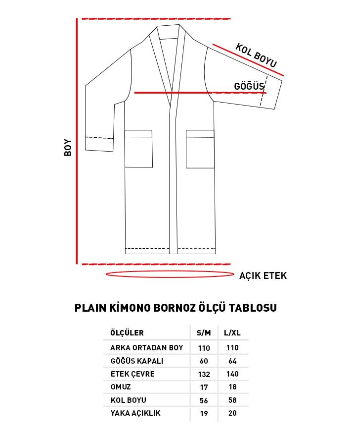 Plain %100 Pamuklu Bornoz Kiremit