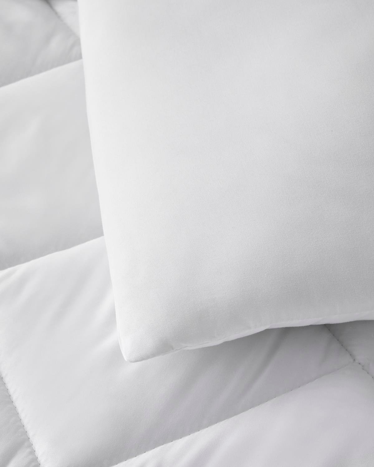 Plain Mikrofiber Çift Kişilik Yastık Yorgan Tk 195x215 cm Beyaz