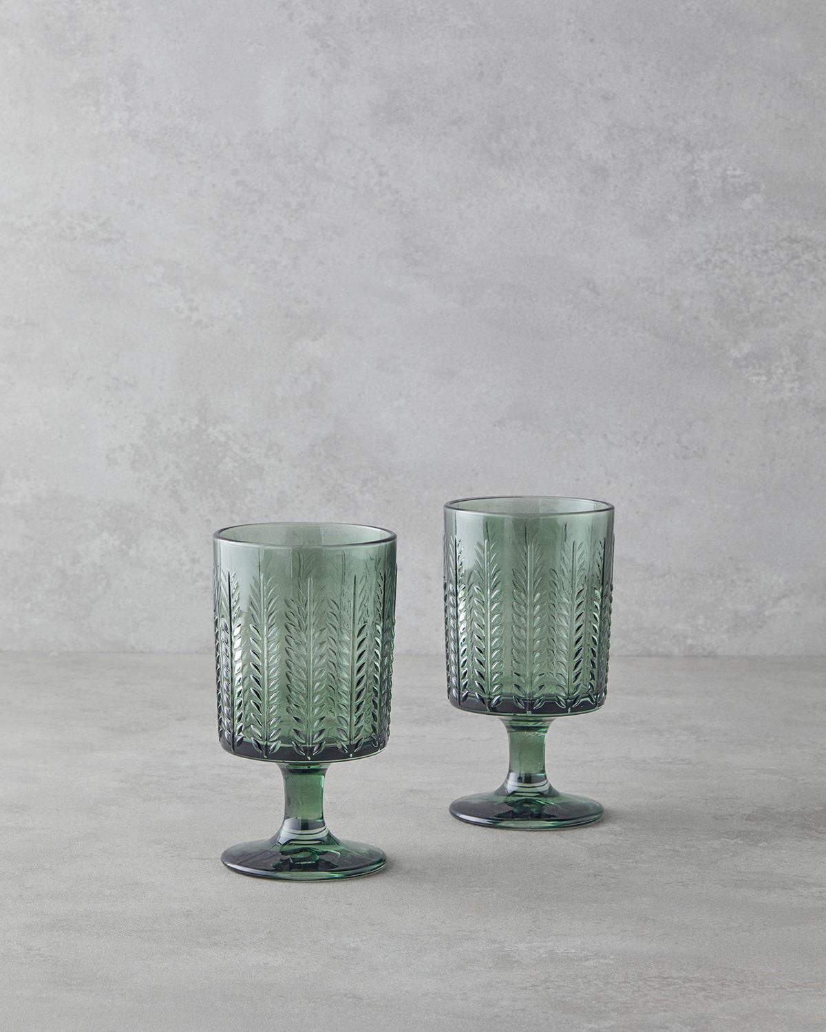 Plantopia Cam 2'li Kadeh 370 ml Yeşil