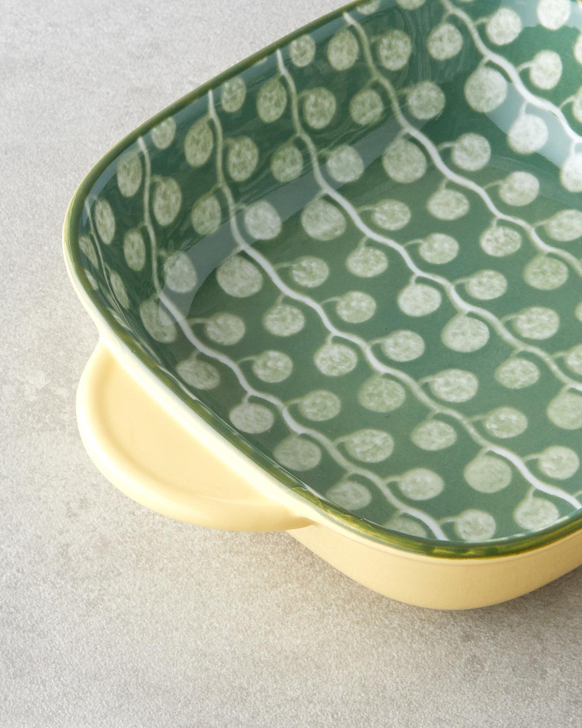 Plantopia Porselen Kayık Tabak 18x14 cm Yeşil