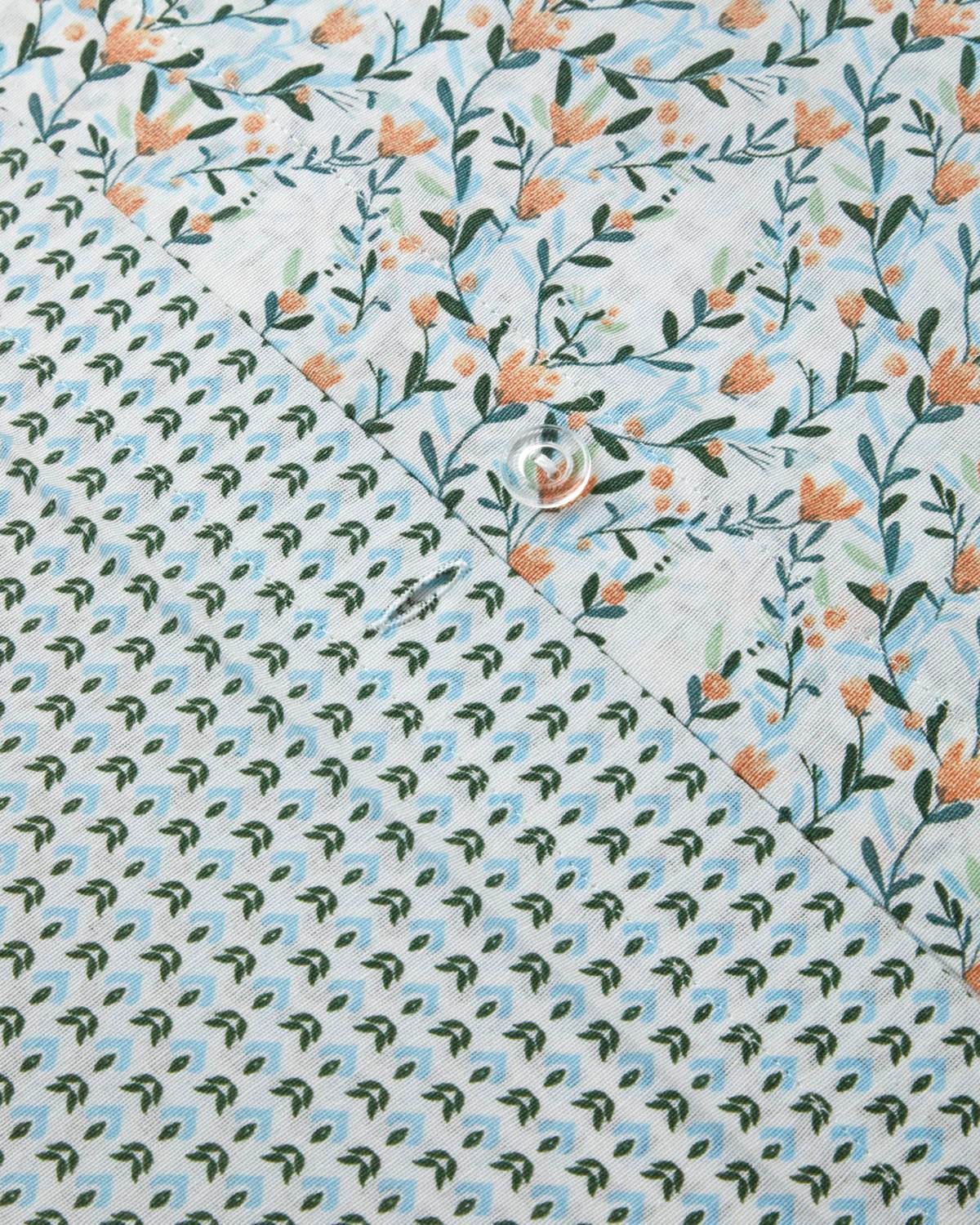 Poemy Kolay Ütülenir Çift Kişilik Nevresim Seti 200x220 cm Turuncu-Mavi