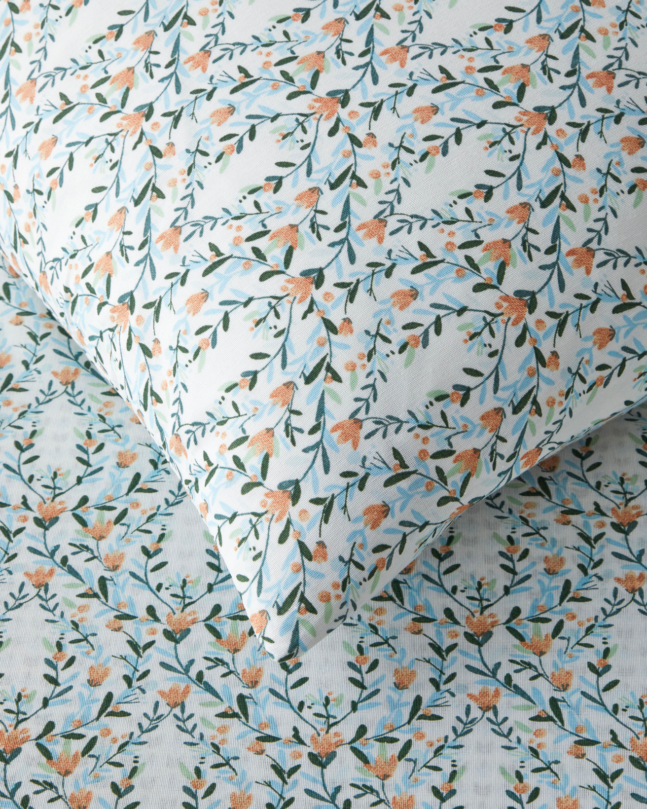 Poemy Kolay Ütülenir Tek Kişilik Nevresim Seti 160x220 cm Turuncu-Mavi