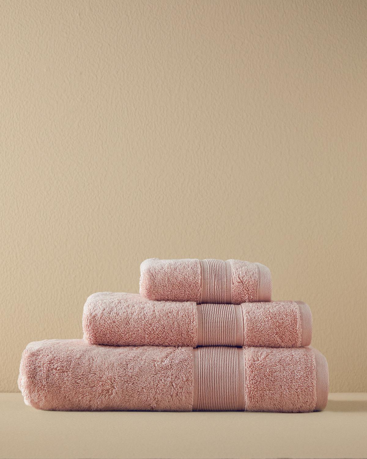 Poffy Soft-Premium Pamuklu Banyo Havlusu Pembe