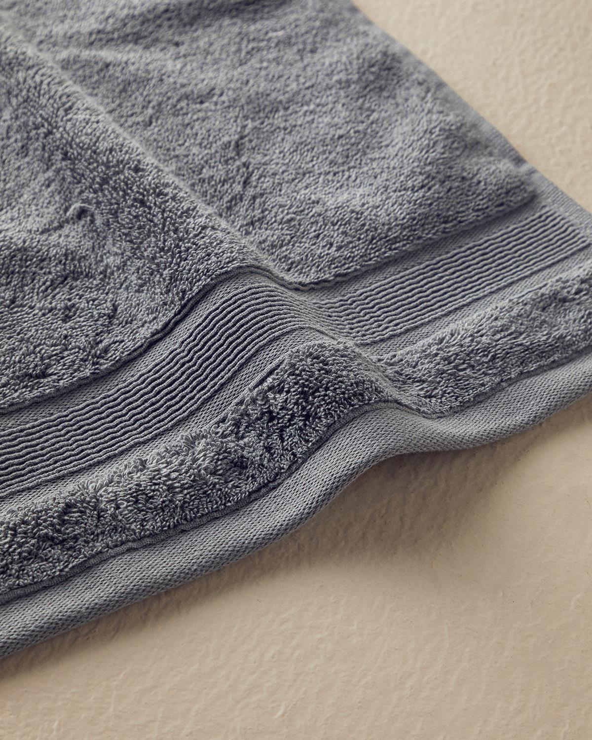 Poffy Soft-Premium Pamuklu El Havlusu Koyu Gri