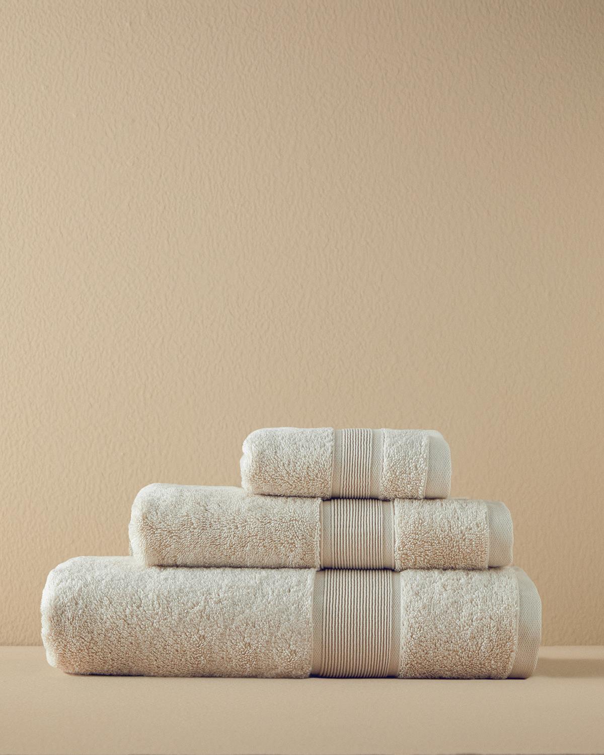 Poffy Soft-Premium Pamuklu Yüz Havlusu Bej